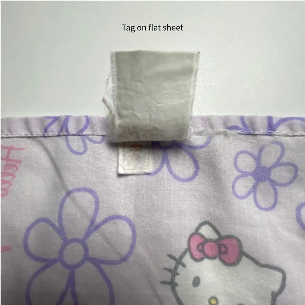 Hello Kitty Twin Sheet Set Lavender Daisy Floral Flat Fitted Sanrio